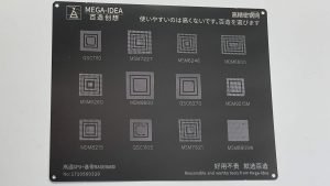 Qualcomm CPU+Baseband QSC1110 MSM7227 MSM6246 MDM6600 MSM6260 MDM9600 QSC6270 MDM9215M MDM8215 QSC1105 MSM7521 MSM8909W stencil Mega-Idea