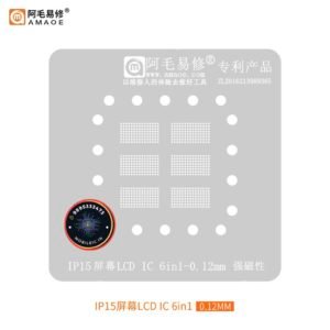 AMAOE 6-in-1 Reballing Stencil for iPhone 15 LCD ICs 1 AMAOE 6-in-1 Reballing Stencil for iPhone 15 LCD ICs