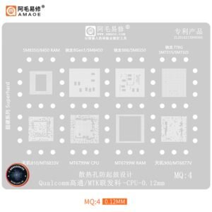 AMAOE MQ4 STENCIL CPU SM8450 SM8350 SM7325 Reballing Stencil 1 AMAOE MQ4 STENCIL CPU SM8450 SM8350 SM7325 Reballing Stencil