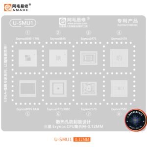 AMAOE Stencil U-SMU1 (Samsung Exynos CPU/RAM) - BGA Reballing Net