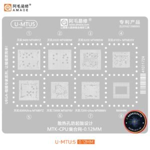 AMAOE U-MTU5 BGA Reballing Stencil (Modern MediaTek Dimensity CPU Collection)
