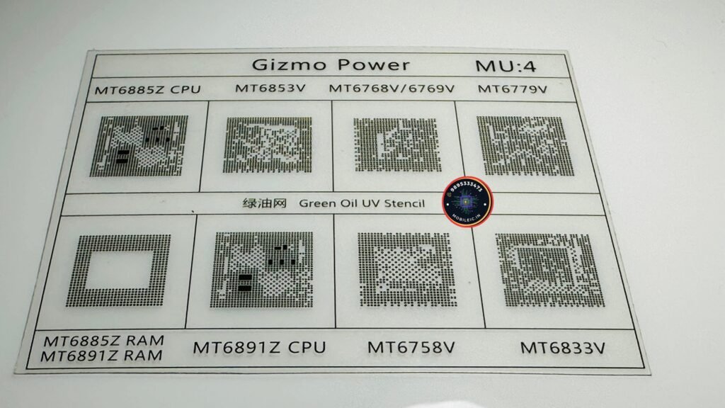 MU4 CPU UV STENCIL GREEN OIL UV STENCIL FILM - mobilestencil