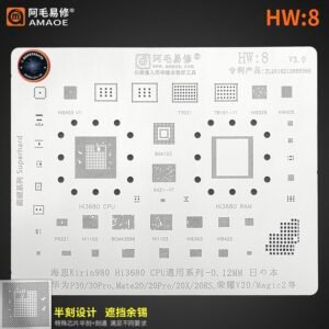 HW8 STENCIL HI3680 FOR Huawei P30/P30 Pro, Mate 20/Mate 20 Pro/20X/20RS, and Honor V20/Magic 2