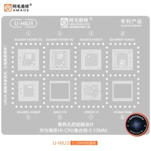 HIU3 BGA Reballing Stencil for Huawei CPUs HI3690HI3670 HI9500 HI3680