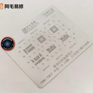 AMAOE EMMC 1 / EMCP BGA Reballing Stencil (0.15mm) - Professional Flash Memory Rework