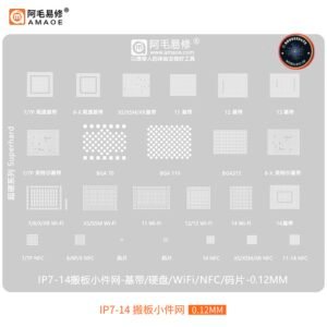 iPhone 7-14 Baseband, NAND, WiFi & NFC Repair Stencil (0.12mm)